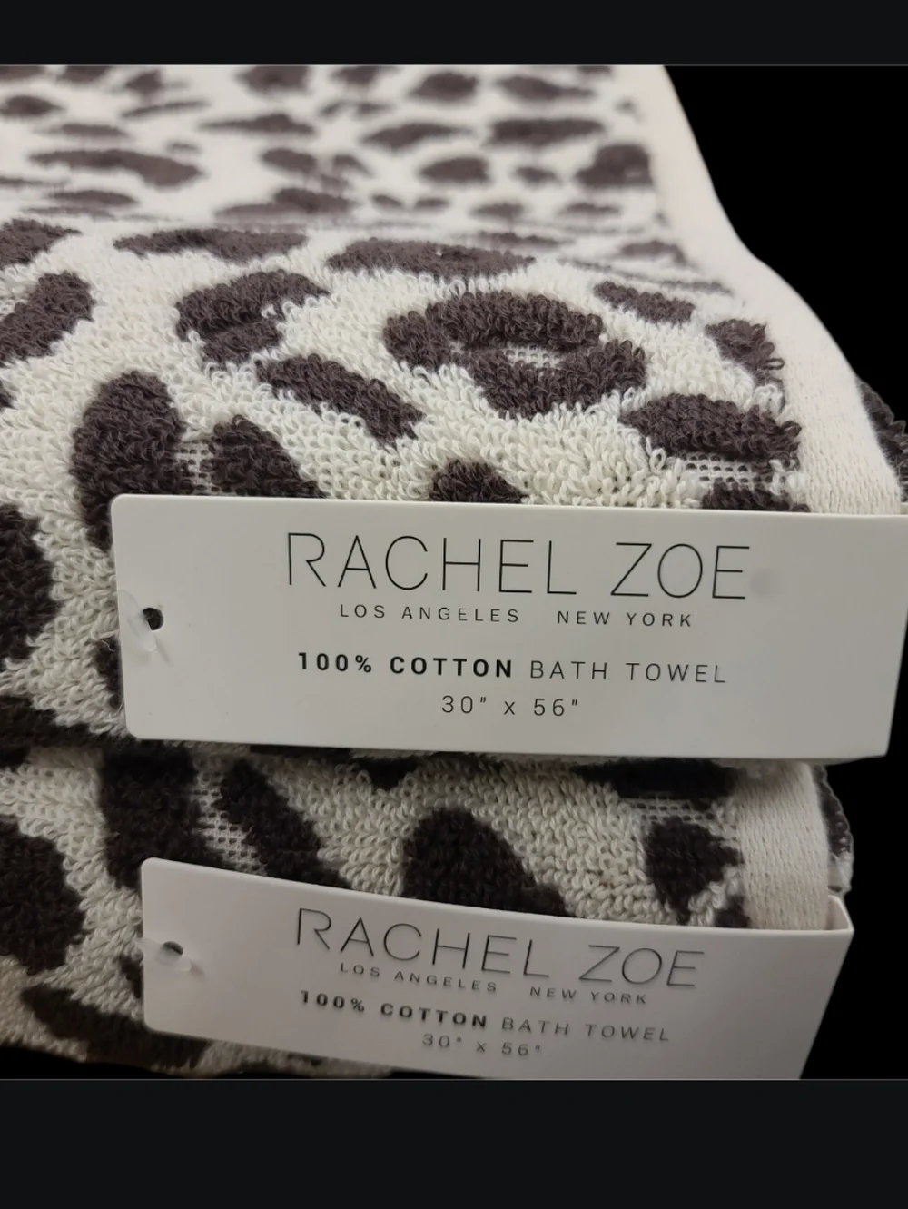 8pc Rachel Zoe Leopard Cheetah Animal Print Bath Hand Washcloth Towel Set NEW